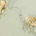 Silver & Crystal Bloom Lariat Bracelet