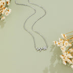 Silver Crystal Vine Necklace
