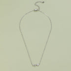 Silver Crystal Vine Necklace