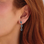Silver Iridescent Drop Earrings