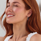 Silver Iridescent Drop Earrings