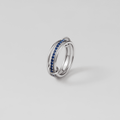 Silver Layered Kaili Blue Crystal Ring