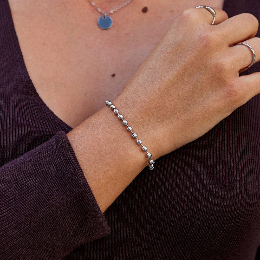 Silver Lulu Bead Bracelet