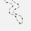 Silver Lulu Midnight Beaded Stone Necklace