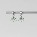 Silver Marquise Petal Drop Earrings