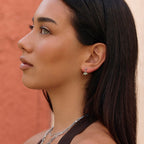 Silver Marquise Petal Drop Earrings