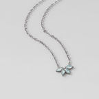 Silver Marquise Petal Necklace