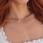 Silver Marquise Petal Necklace