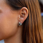 Silver Maxi Twist Stud Earrings