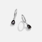 Silver Midnight Teardrop Earrings