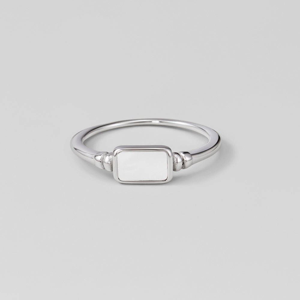Silver Moonlight Pearl Shell Ring