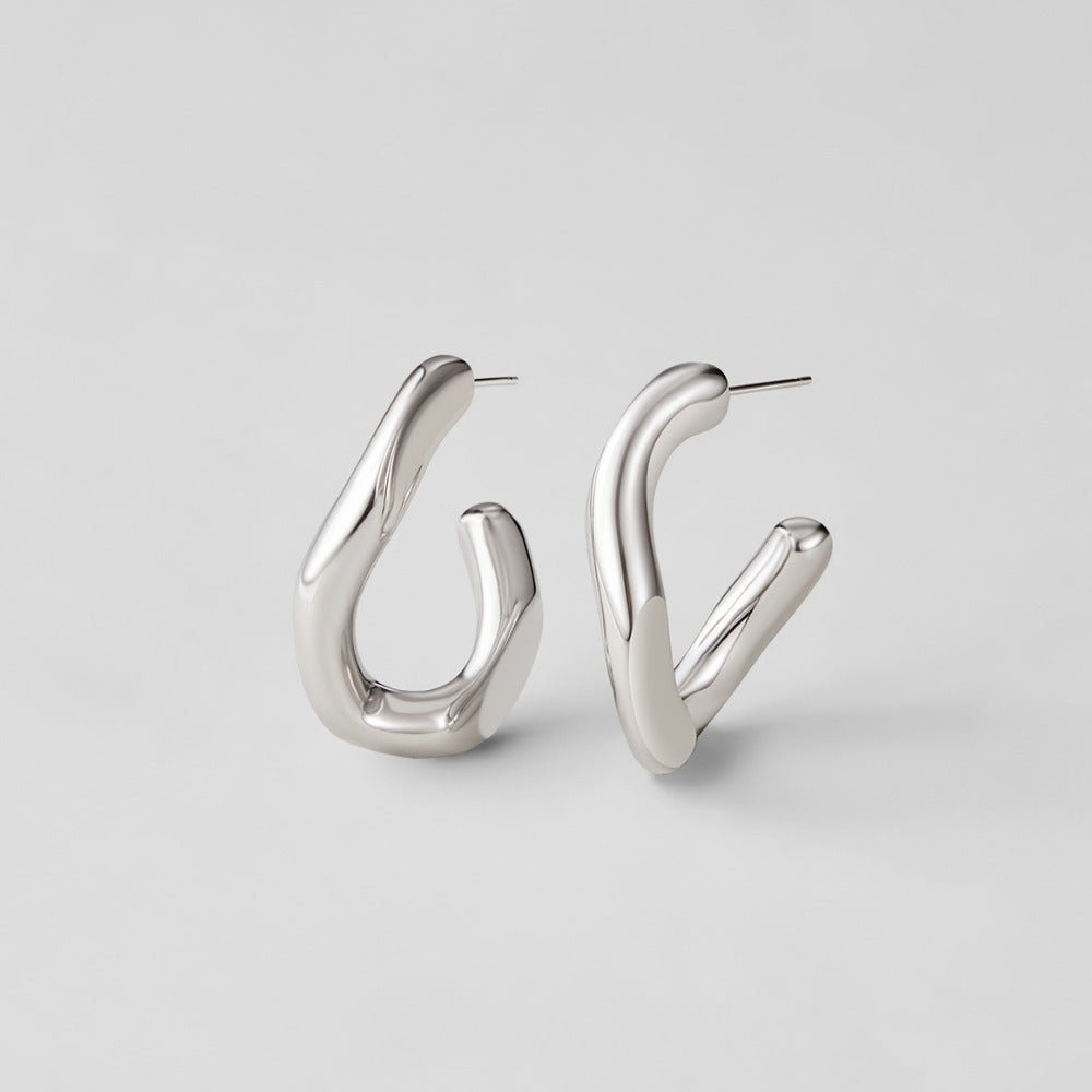 Silver Nevada Hoop Earrings