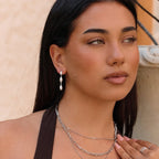 Silver Serena Pearl Drop Earrings