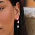 Silver Serena Pearl Drop Earrings