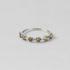 Silver Solana Crystal Ring