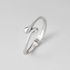 Silver Teardrop Bangle