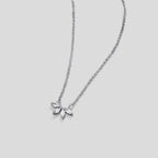 Silver Tiffany Crystal Leaf Pendant Necklace