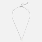 Silver White Blossom Flower Necklace