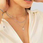 Silver White Opal Necklace