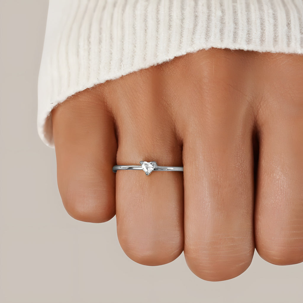 'Small Love' Crystal Heart Ring