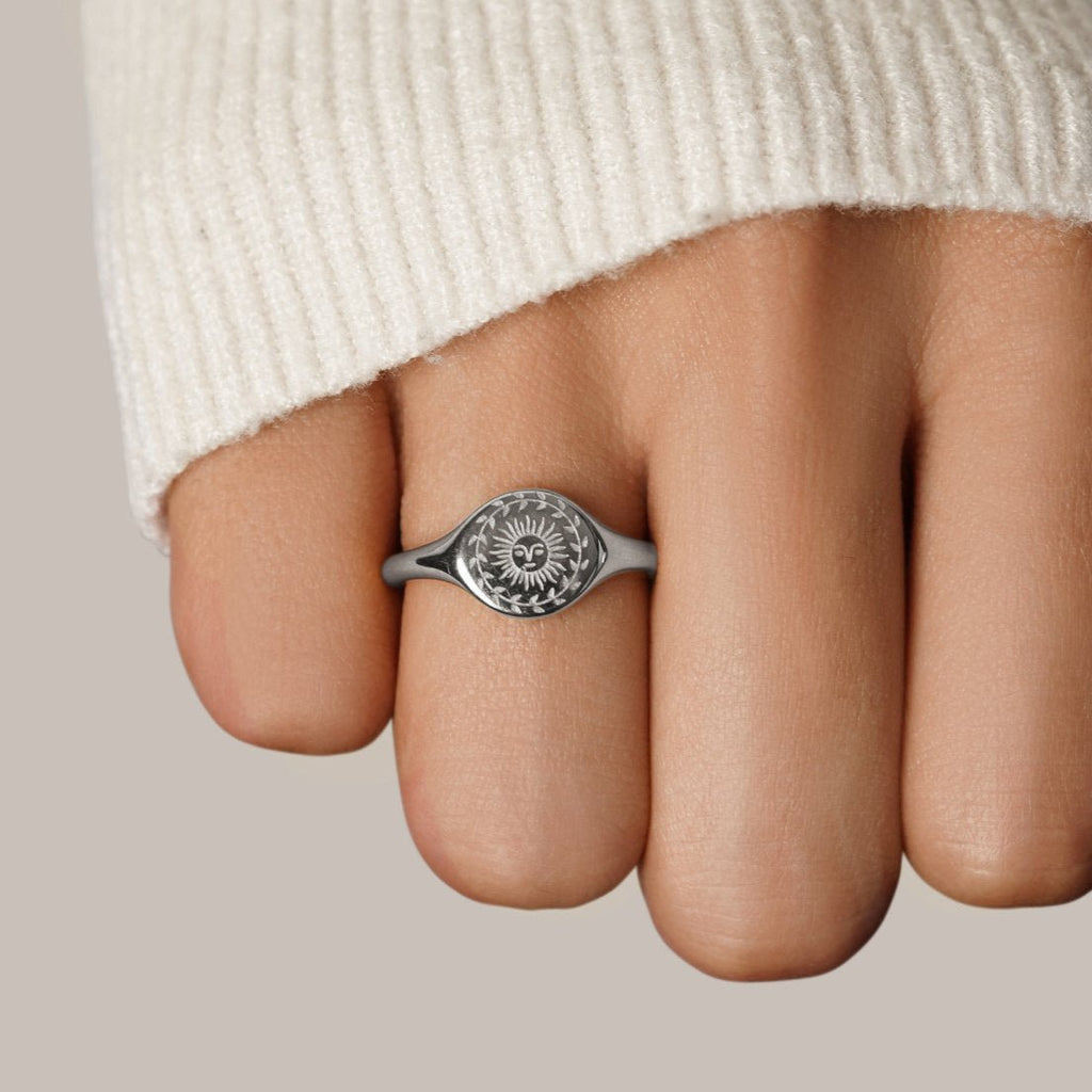 Summer Solstice Silver Ring