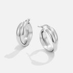 Talia Silver Hoop Earrings