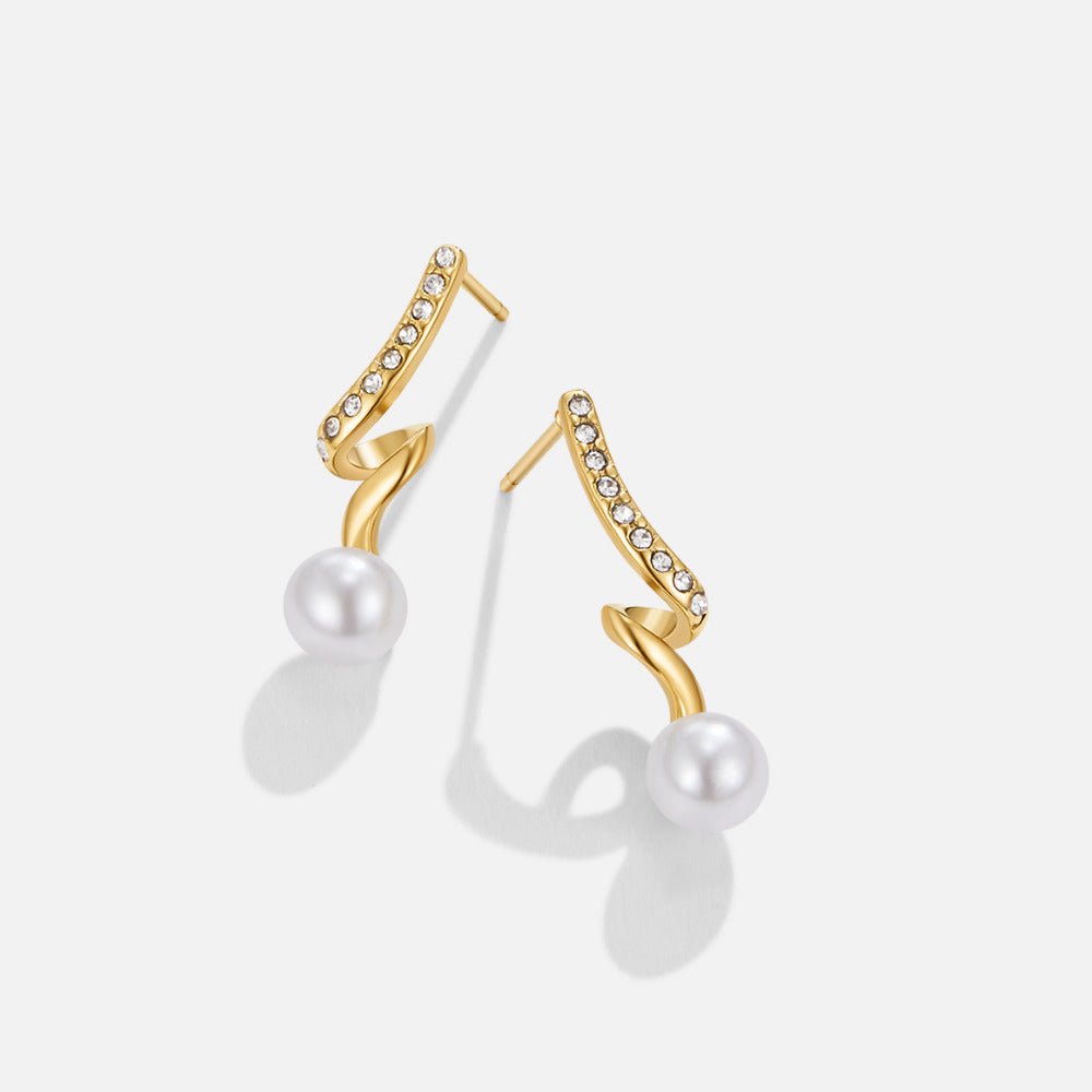 Tamara Pearl Wave Earrings