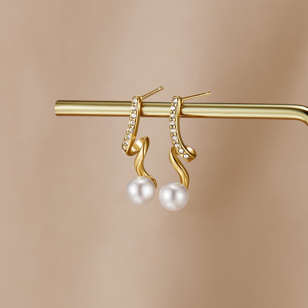 Tamara Pearl Wave Earrings