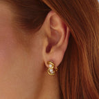 Tara Gold Entwined Pearl Earrings