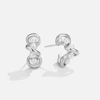 Tara Silver Entwined Pearl Earrings