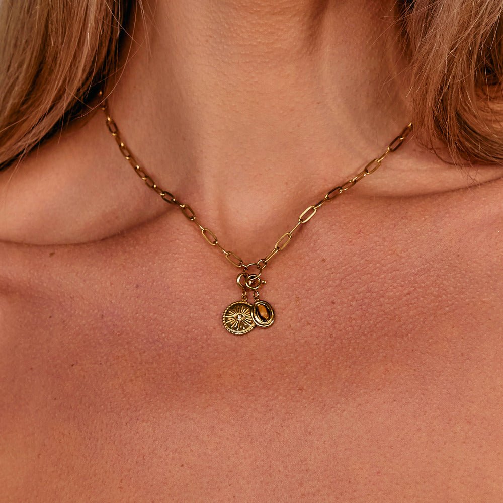 Tiger Eye Stone Charm
