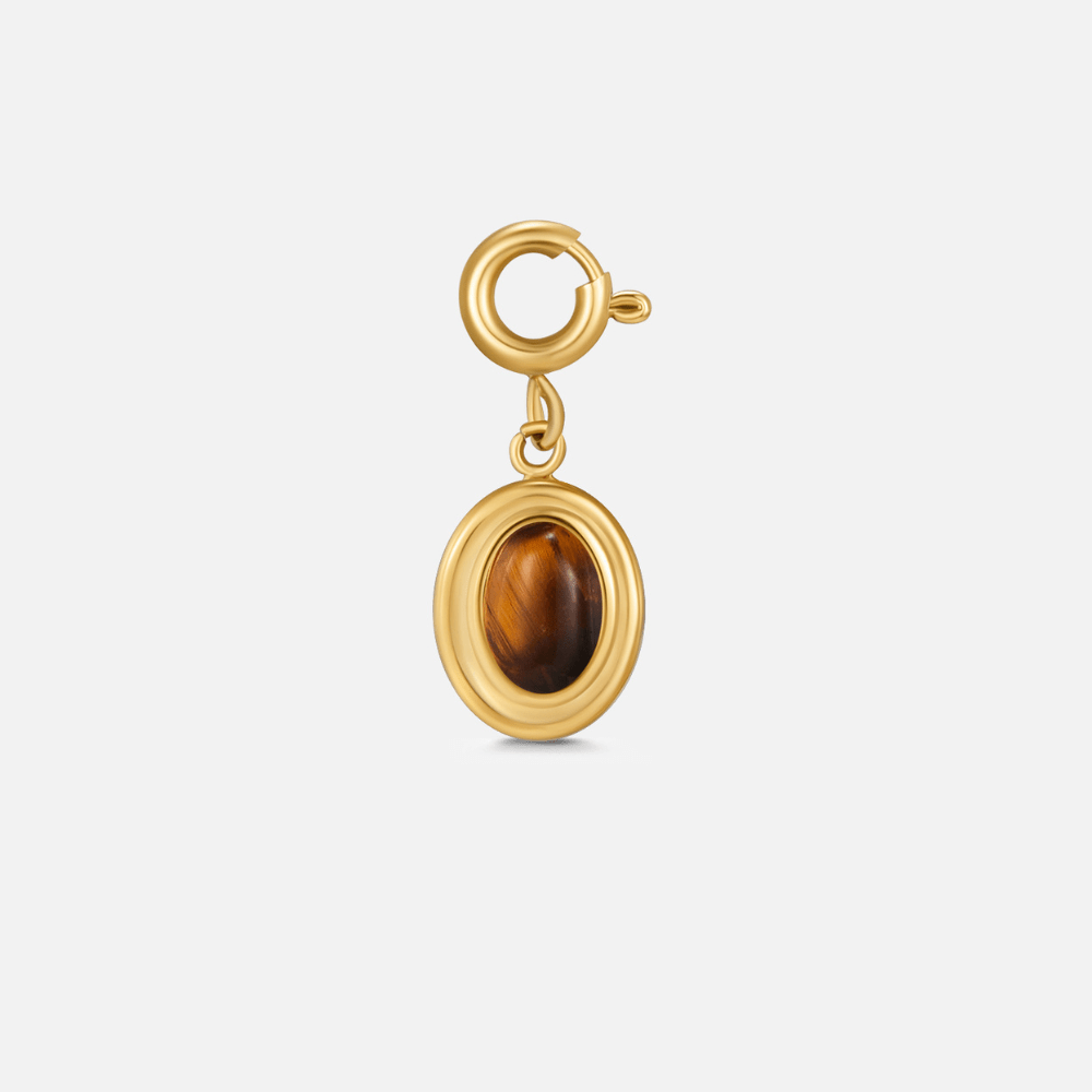Tiger Eye Stone Charm