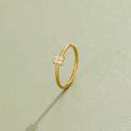 Tiny Petal Gold Ring