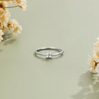 Tiny Petal Silver Ring