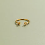 Twin Petal Gold Ring