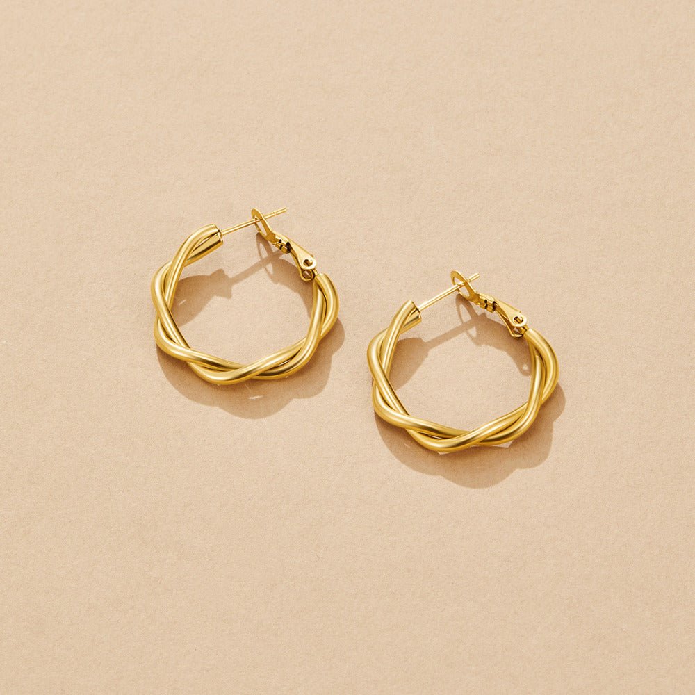 Twisted Celine Hoop Earrings