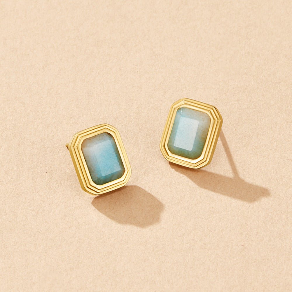Vana Gold Vintage Stone Earrings