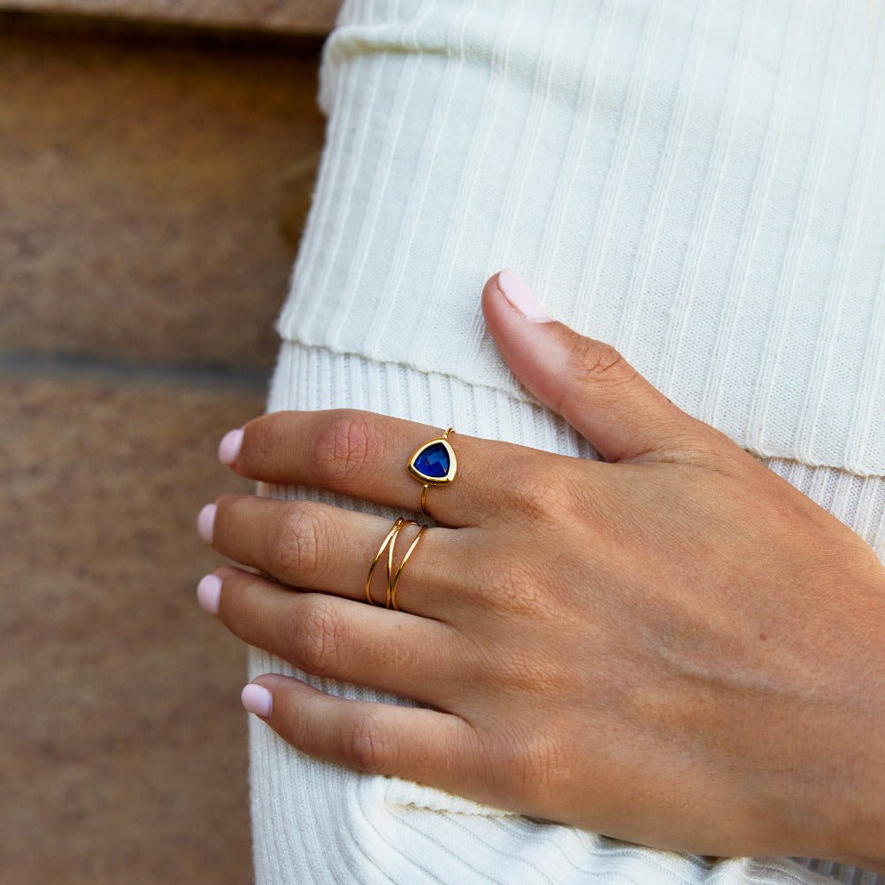 Via Sapphire Blue Ring