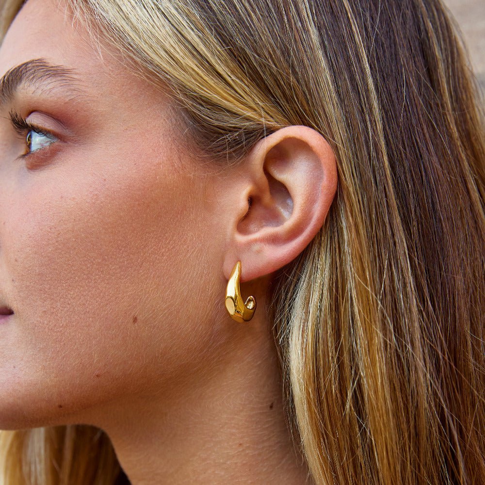 Vienna Gold Dome Earrings