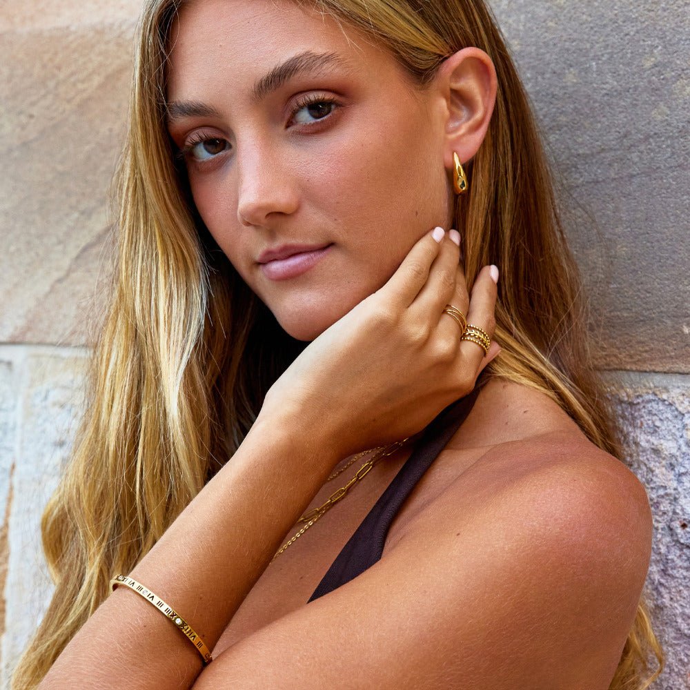 Vienna Gold Dome Earrings