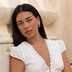 Vina Silver Multi Layered Chain Necklace
