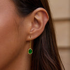 Vintage Emerald Drop Earrings