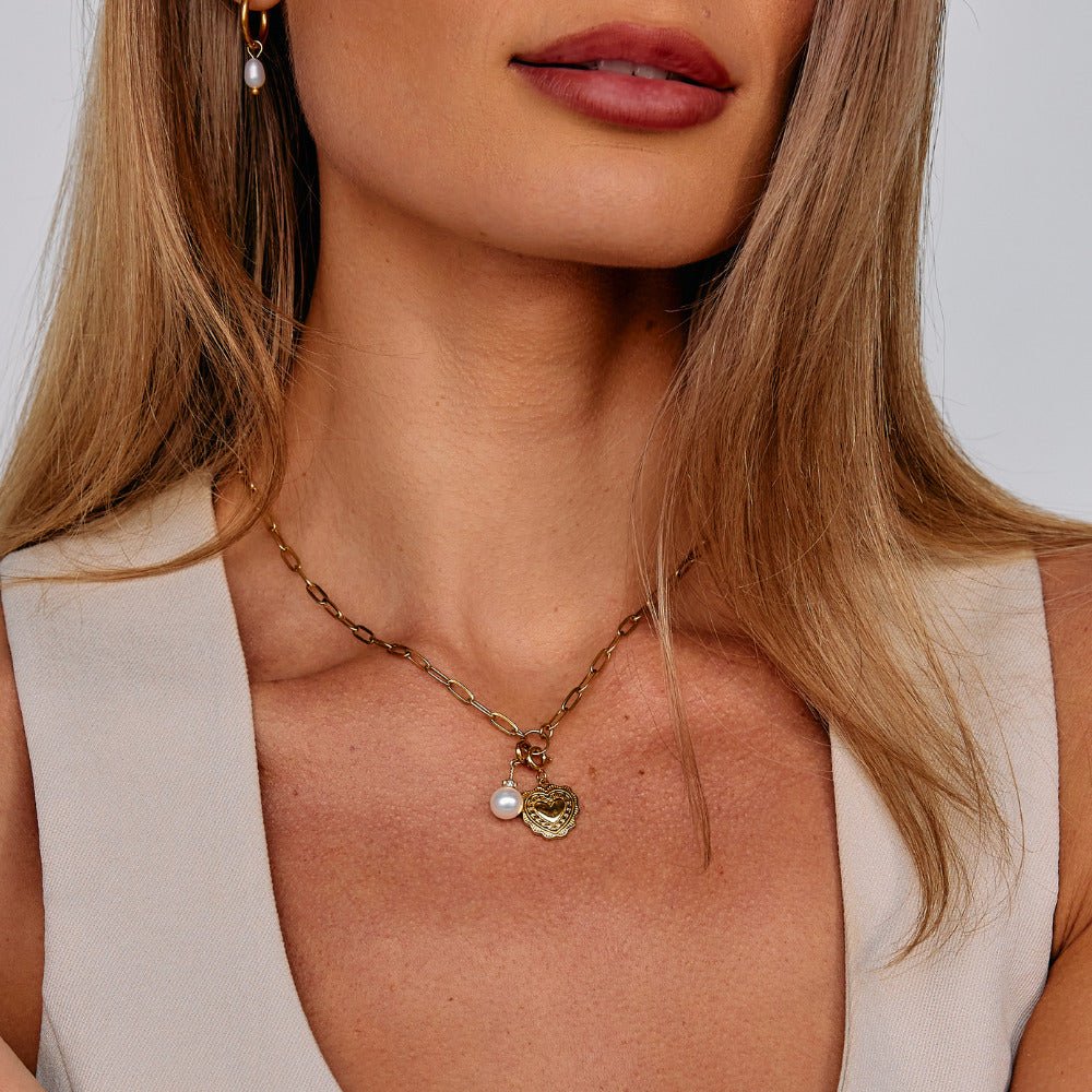 Vintage Gold Heart Charm