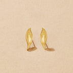 Vintage Monet Gold Leaf Earrings