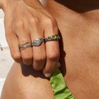 Vintage Peridot Silver Ring