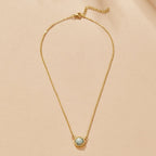 Vintage Round Amazonite Necklace