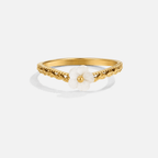 White Petal Shell Ring